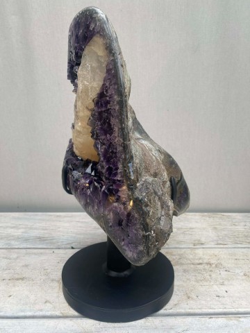 023 paarse amethist met calcietkristal uruguay nr 023 11