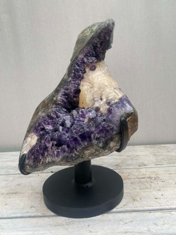 023 paarse amethist met calcietkristal uruguay nr 023 2