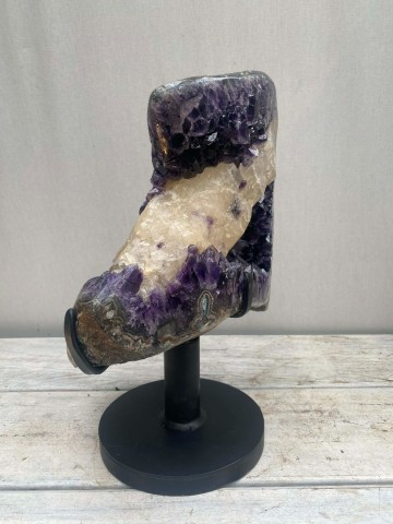 023 paarse amethist met calcietkristal uruguay nr 023 7