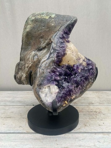 023 paarse amethist met calcietkristal uruguay nr 023 8