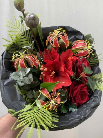 109 boeket zijde amaryllis rozen gloriosa nr 109 1