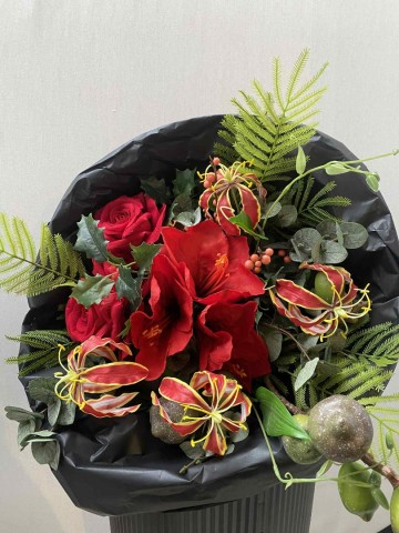 109 boeket zijde amaryllis rozen gloriosa nr 109 2