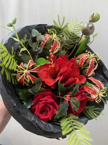 109 boeket zijde amaryllis rozen gloriosa nr 109 4