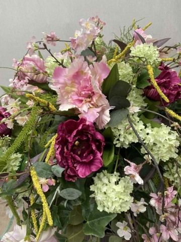 110 bloemstuk zijden tulpen en prunus nr 110 2