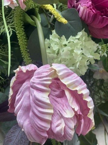 110 bloemstuk zijden tulpen en prunus nr 110 3