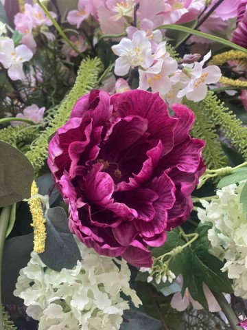 110 bloemstuk zijden tulpen en prunus nr 110 5