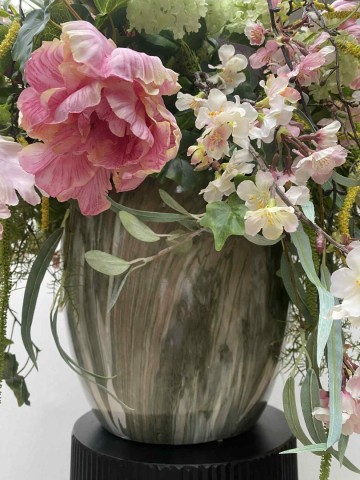 110 bloemstuk zijden tulpen en prunus nr 110 6