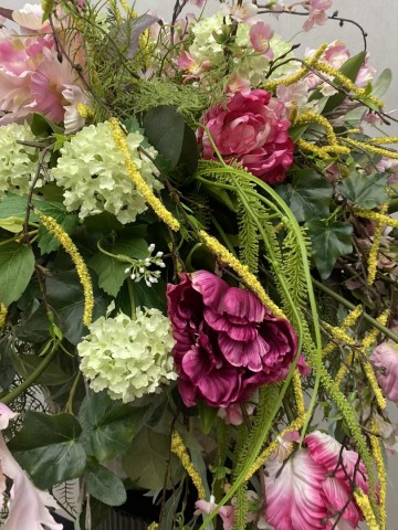 110 bloemstuk zijden tulpen en prunus nr 110 7