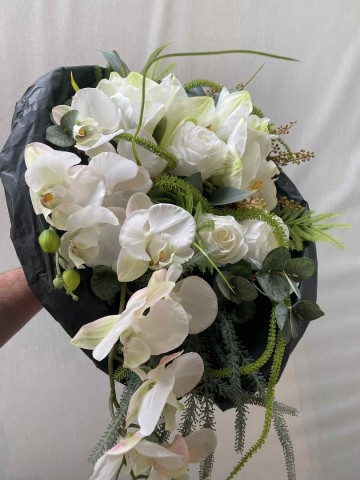 110 boeket zijde amaryllis orchidee en rozen nr 110 1