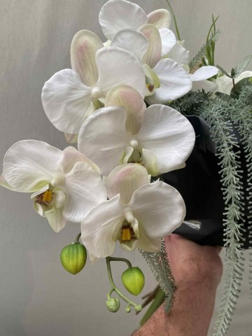 110 boeket zijde amaryllis orchidee en rozen nr 110 4