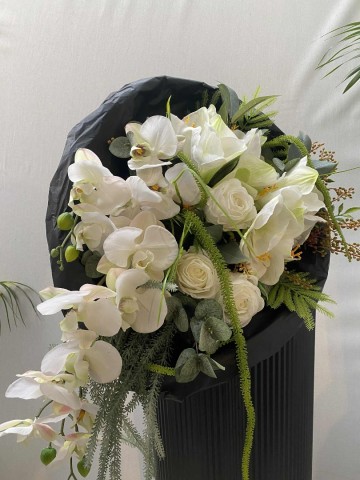 110 boeket zijde amaryllis orchidee en rozen nr 110 5