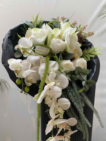 110 boeket zijde amaryllis orchidee en rozen nr 110 7