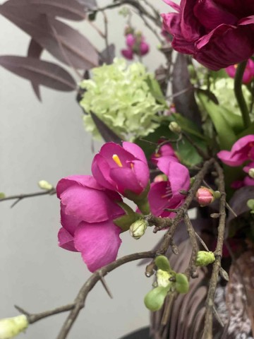 118 boeket zijden tulpen met vaas nr 118 6