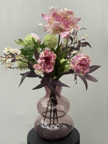 119 boeket zijden tulpen met vaas nr 119 1