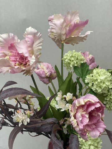 119 boeket zijden tulpen met vaas nr 119 2