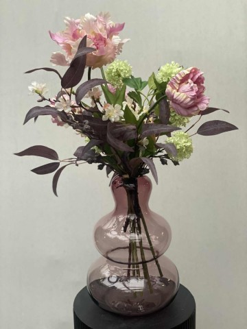 119 boeket zijden tulpen met vaas nr 119 4