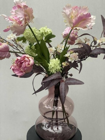 119 boeket zijden tulpen met vaas nr 119 5