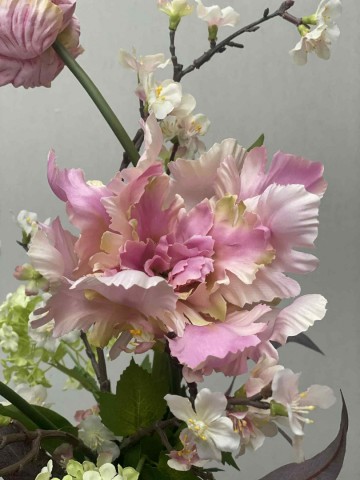 120 boeket zijden tulpen met vaas nr 120 5