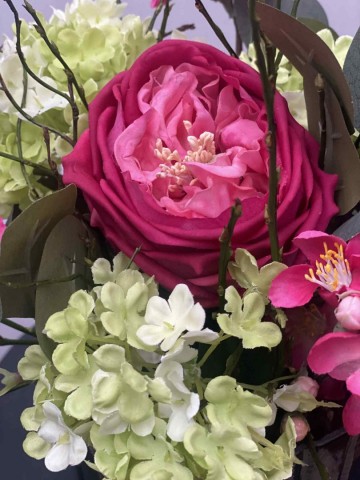 121 boeket zijden roos met vaas nr 121 3