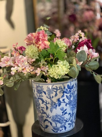 130 bloemstuk zijden tulpen en prunus nr 130 1