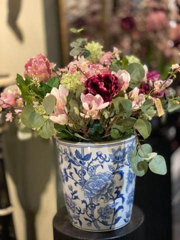 130 bloemstuk zijden tulpen en prunus nr 130 3