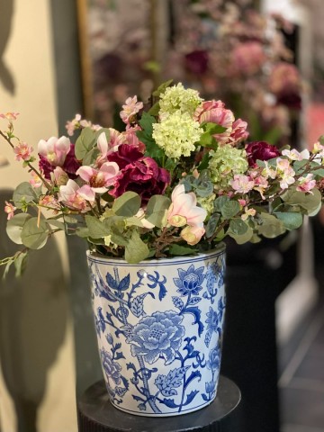 130 bloemstuk zijden tulpen en prunus nr 130 4