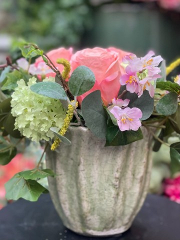 131 bloemstuk zijden rozen en prunus nr 131 6