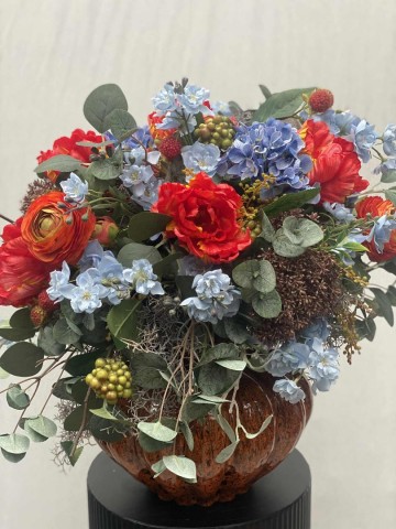 63 bloemstuk zijden tulpen en ranonkel nr 63 5