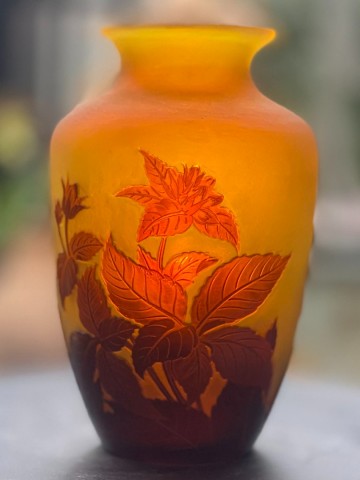 Galle art nouveau vaas fleurs frankrijk ca 1900   matthijs hazeleger   de grote tuinverbouwing   bert hazeleger 4