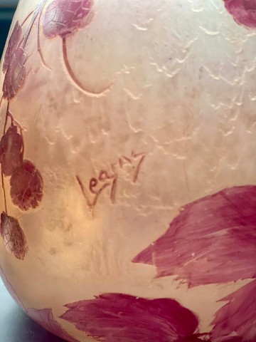 Legras art nouveau vaas houblon frankrijk ca 1900   matthijs hazeleger   bert hazeleger   hazeleger styling 3