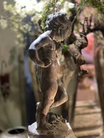 Putto met schildpad lood ca 18401870 1
